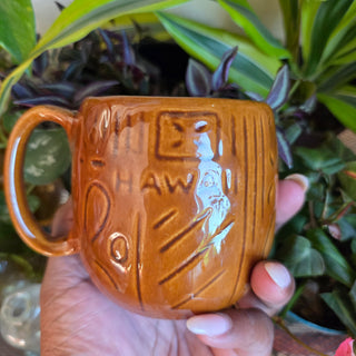 Vtg 70s Hawaiian Coconut Tiki Mug