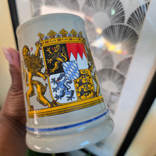 NEW - Vtg Bavarian Coat of Arms Beer Stein