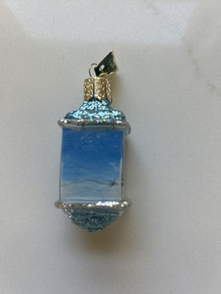 Old World Christmas RETIRED Snowman Glass Ice Cube Ornament, Inside Art Ornament-RSV|124713