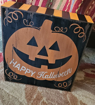 Happy Halloween, 6"sq, sign, RSV
