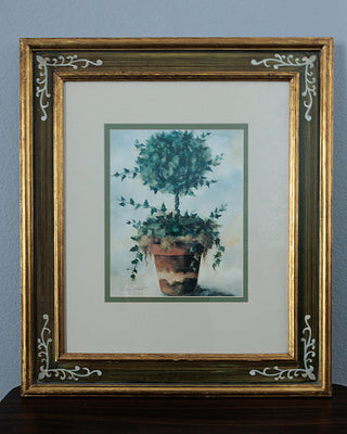Annie LaPoint Framed Topiary & Wreath Prints - Tuscan Botanical Set of 2 (31" x 26.75")