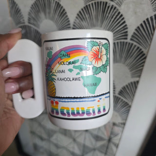 Vtg Retro Hawaiian Islands Mug
