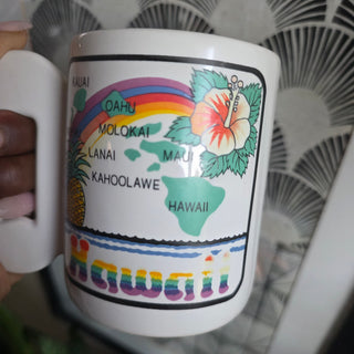 Vtg Retro Hawaiian Islands Mug