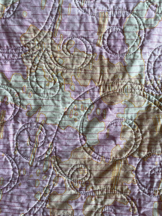 Handmade quilt, preppy pod pink