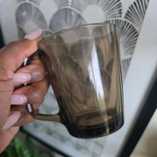 Vtg Pyrex 1400 - Smoke Brown Mugs - Set of 2