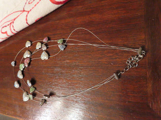 Multi strand sparkly heart necklace RCD|150246