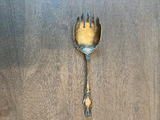 Silver plated serving fork