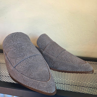 NEW - Women's - Charles David Beige Leather Embossed Mules/Shoes (10)