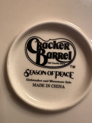 1 Cracker Barrel Cardinal Season of Peace Christmas Holiday Salad Plates #62 VV MTS|125818