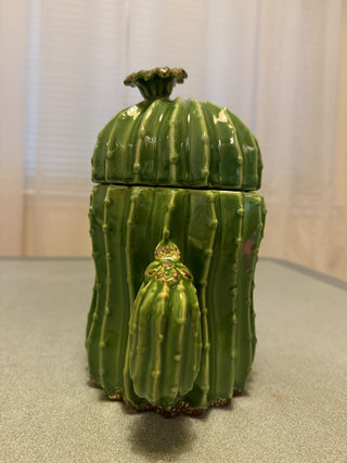 Cactus ceramic shape candy or snack food jar RSV|79136