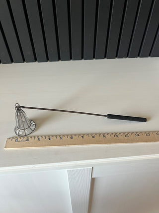 Vintage glass and metal candle snuffer RSV|100052
