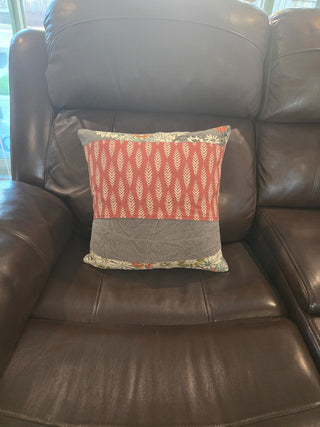16x16 Prayer/Journal Pillow (rust/green/butterfly) RCD