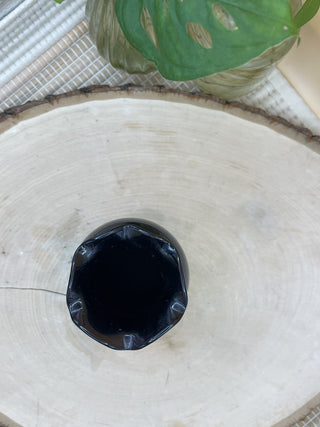 Small black glass vase RSV