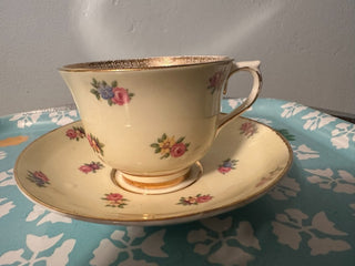 VTG Teacup/Saucer Coclough Yellow MTS|120029
