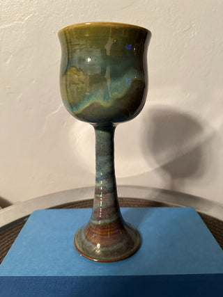 Pottery Chalice Green 9" MTS|128345