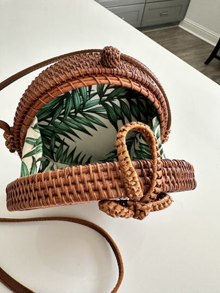 Round Handwoven Rattan Bag MTS|118343