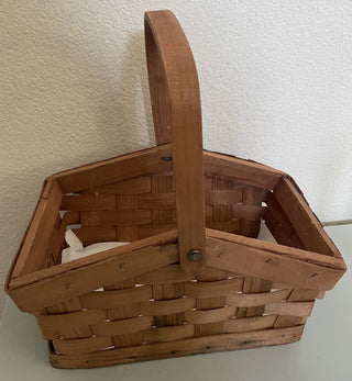 Wooden Woven Basket RVS|85134