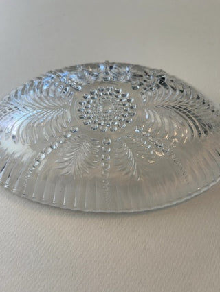Vintage Anchor Hocking "Feather & Pearl" Oval Dish