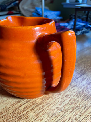 VNTG Bauer Pottery 2 Qt Orange Pitcher