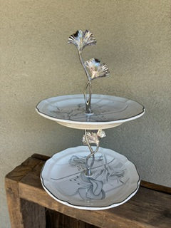 Two- Tiered Woolworth  Co. Floral   Tray