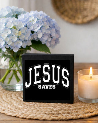 WD QUOTE - JESUS SAVES, BLK