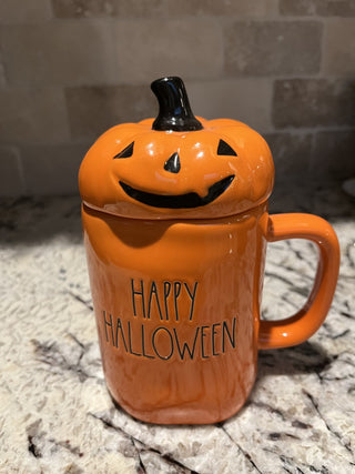 Rae Dunn Happy Halloween Lidded Coffee Cup RCD|112876
