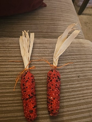 AD. Red Corn Decor set of 2