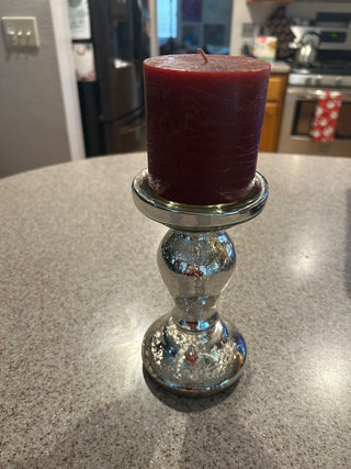 Silver Mercury candlestick (candle sold separately)