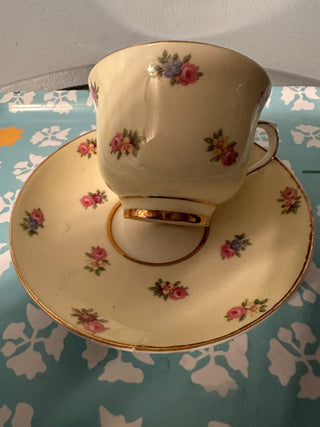 VTG Teacup/Saucer Coclough Yellow MTS|120031