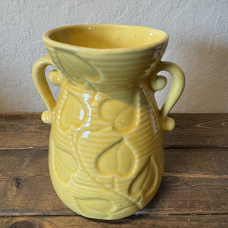 Vtg Shawnee Pottery Yellow Trailing Ivy Vase MTS