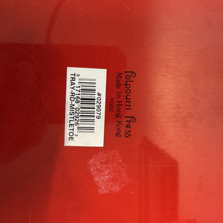 Vtg Potpourri Press Mistletoe Tin Serving Tray RCD|124725