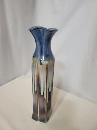 13-1/2" Tall Art Pottery Drip Glaze Vase RCD