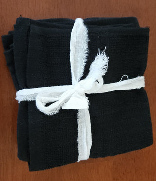 Black wash cloths, set of 3, RSV|108391
