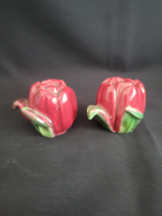 Purple Rose Bud Salt and Pepper Shaker Set RCD