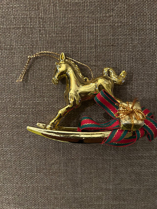 Gold Rocking Horse Ornament   MTS|131872