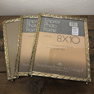 Vintage Brass Tone Footed 8x10" Photo Frame MTS|122843