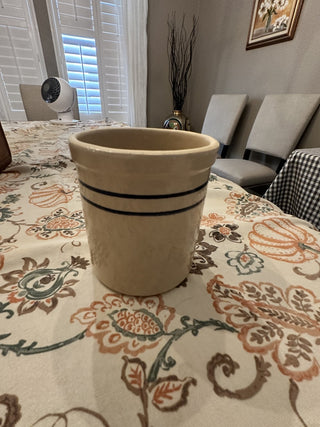 Heritage Blue Stripe Stoneware Crock MTS|106839