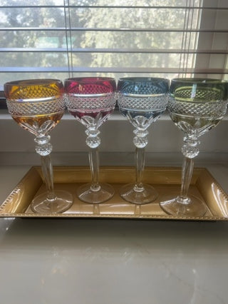 vintage Riekes-Crisa Williamsburg set of 4 wine glasse