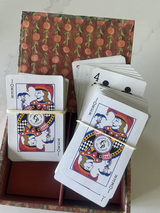 Double Deck Playing Cards in Wooden Box-RSV|78290