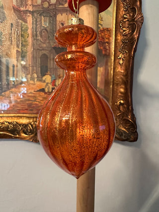 Ornament Orange Swirl Glass MTS|86669