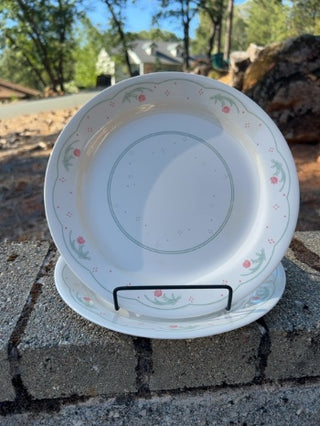 JP Set of 2 - 9” Corelle Calico Rose dinner plate