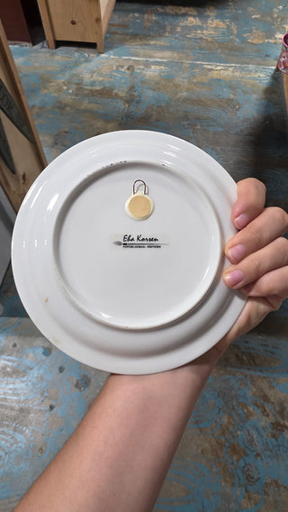 Collectible Blue Painted Plate Tallin|77823