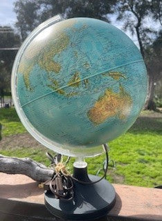 1982 McNally Light Up Spinning 12 inch Globe RCD