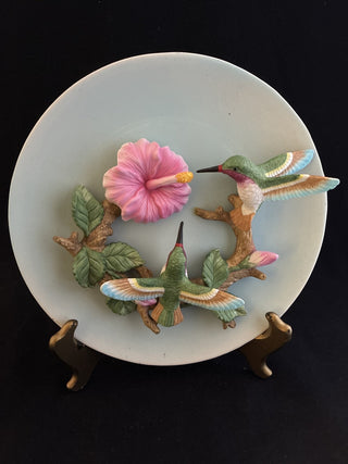 Vintage 10” hummingbird plate RCD