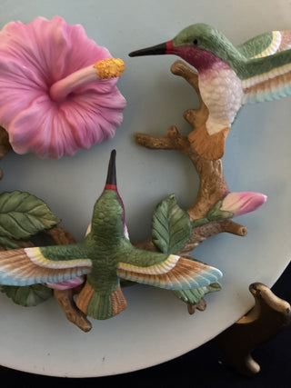 Vintage 10” hummingbird plate RCD