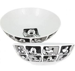 12F Disney Mickey Mouse and Goofy Grid 9.5” Ceramic Serving Bowl NWT Salad - Pasta MTS|70842