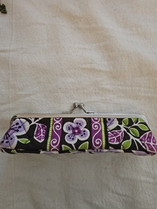 Vera Bradley Plum Pedal Eyeglass/Cosmetic Case