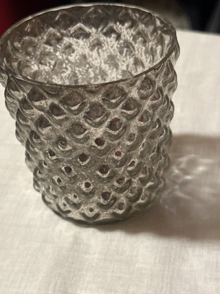 Mercury glass candle holder - knobby design. #SM. RSV|70266