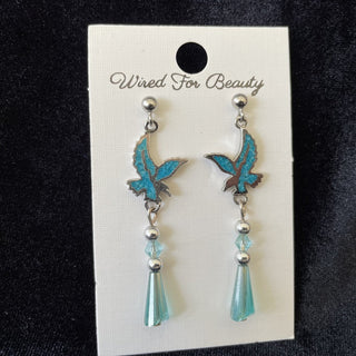 faux turquoise eagle earrings RSV
