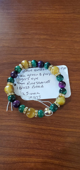 Bracelet #473 10mm golden tigers eye